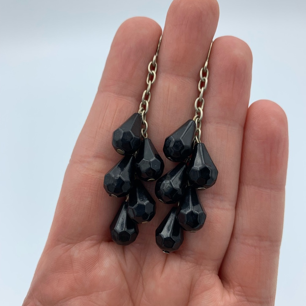 Black dangle earrings